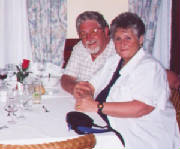 John and lynne at supper in Cuba, 2002